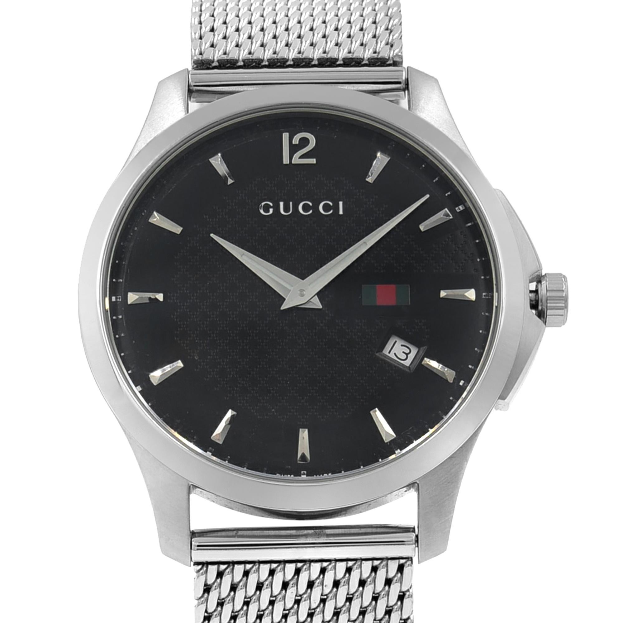 Pre-owned Gucci G-Timeless Mens Watch YA126308. The Back Case Shows Some Scratches. No Original Box and Papers are Included. Comes with Chronostore Presentation Box and Authenticity Card. Covered by 1-year Chronostore Warranty
Details:
MSRP