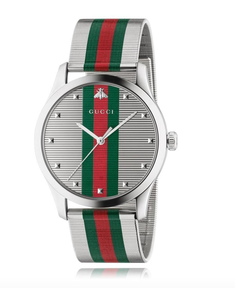 gucci ya126284 g-timeless contemporary stainless steel watch silver
