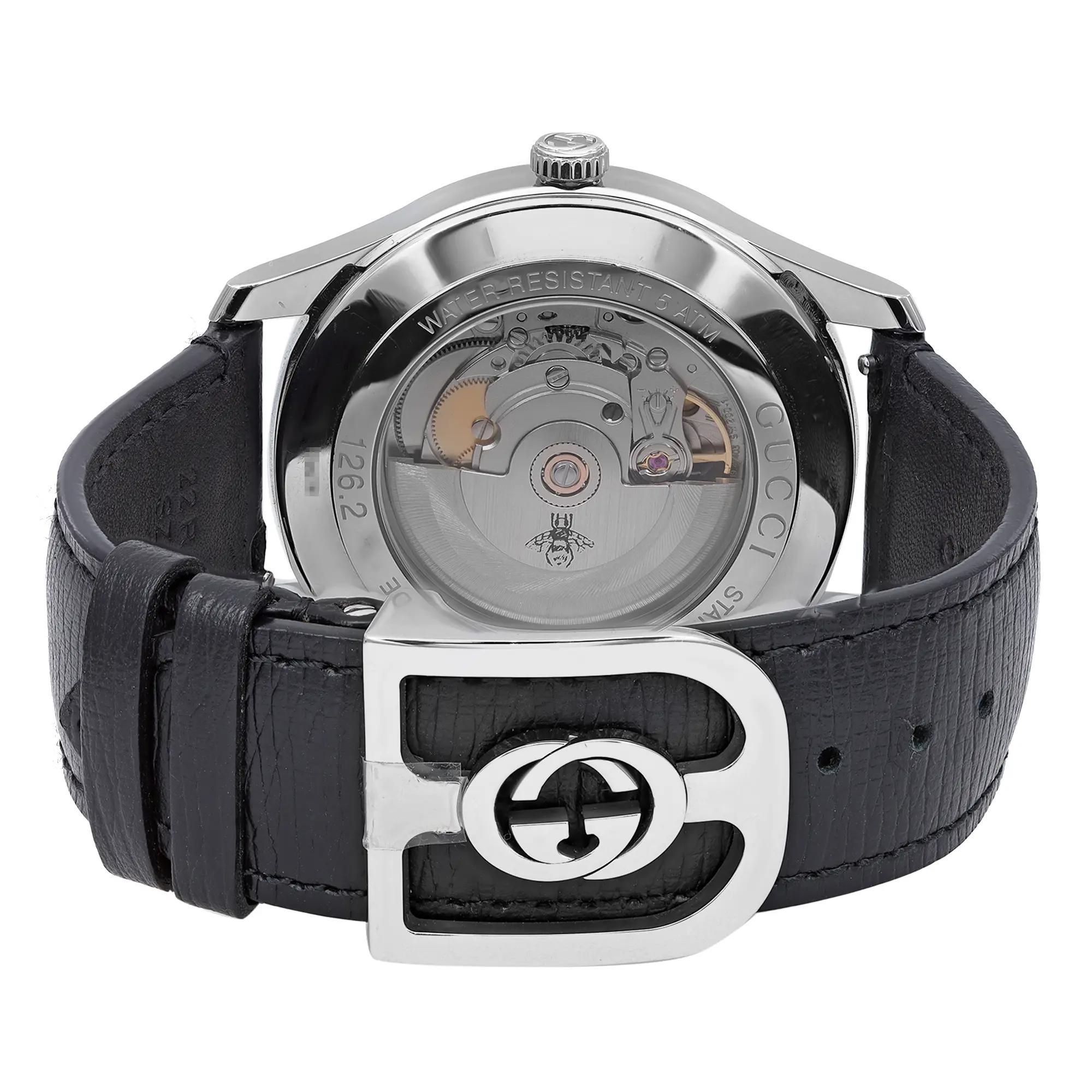 Montre Hommes Gucci G-Timeless 42mm Steel Black Onyx Stone Dial YA126286 Pour hommes en vente