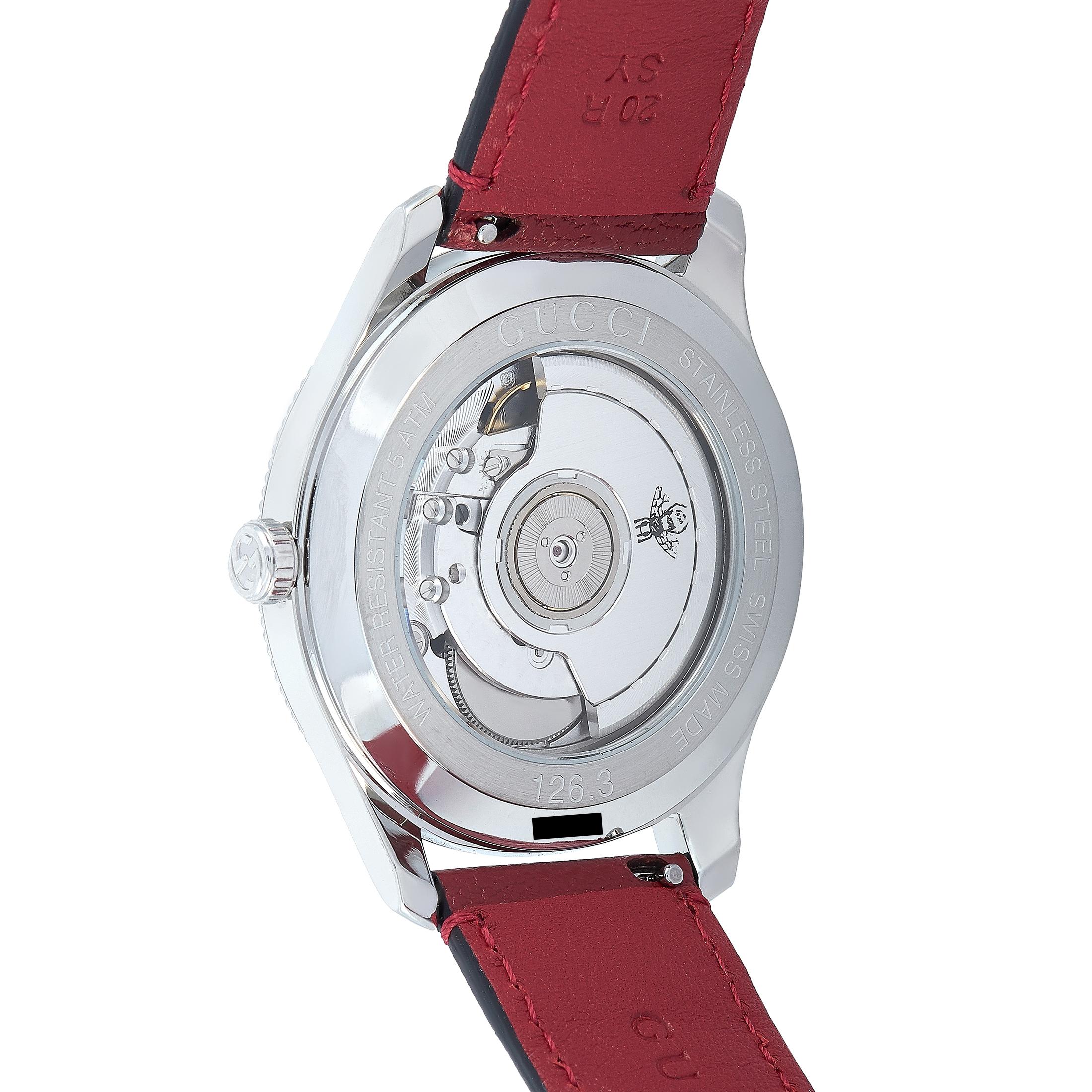 Gucci G-Timeless Automatic Stainless Steel Watch YA126346 im Zustand „Neu“ in Southampton, PA