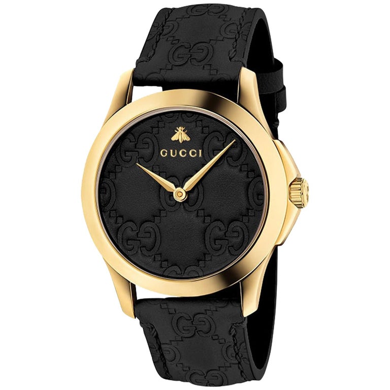 Gucci G-Timeless Black GG Dial Ladies Watch Item No. YA1264034A For