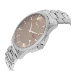 Gucci G-Timeless Brown Dial Stainless Steel Quartz Men's Watch YA126310