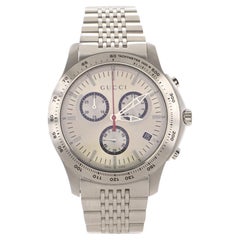 Gucci G-Timeless Chronograph Quartz Watch Stainless Steel 44