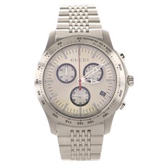 Gucci G-Timeless Chronograph Quartz Watch Stainless Steel 44