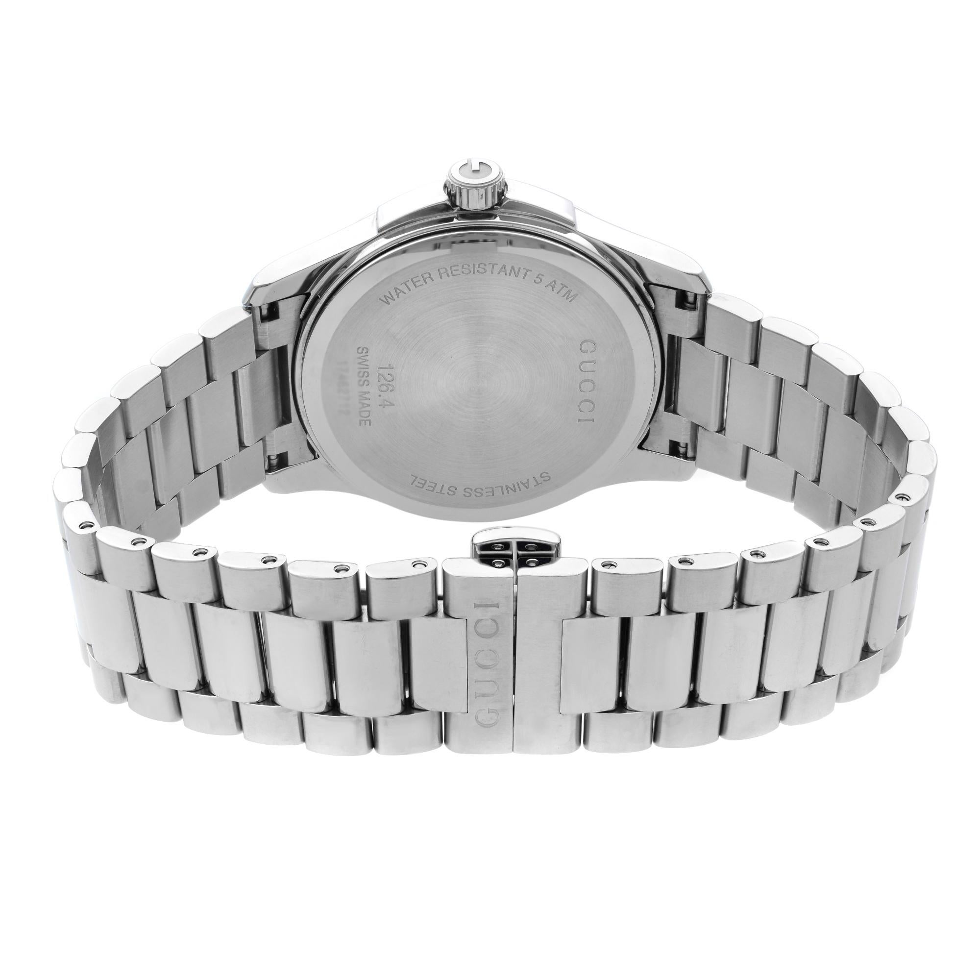 Gucci G-Timeless Date Stainless Steel Bronze Dial Quartz Men's Watch YA126406 1