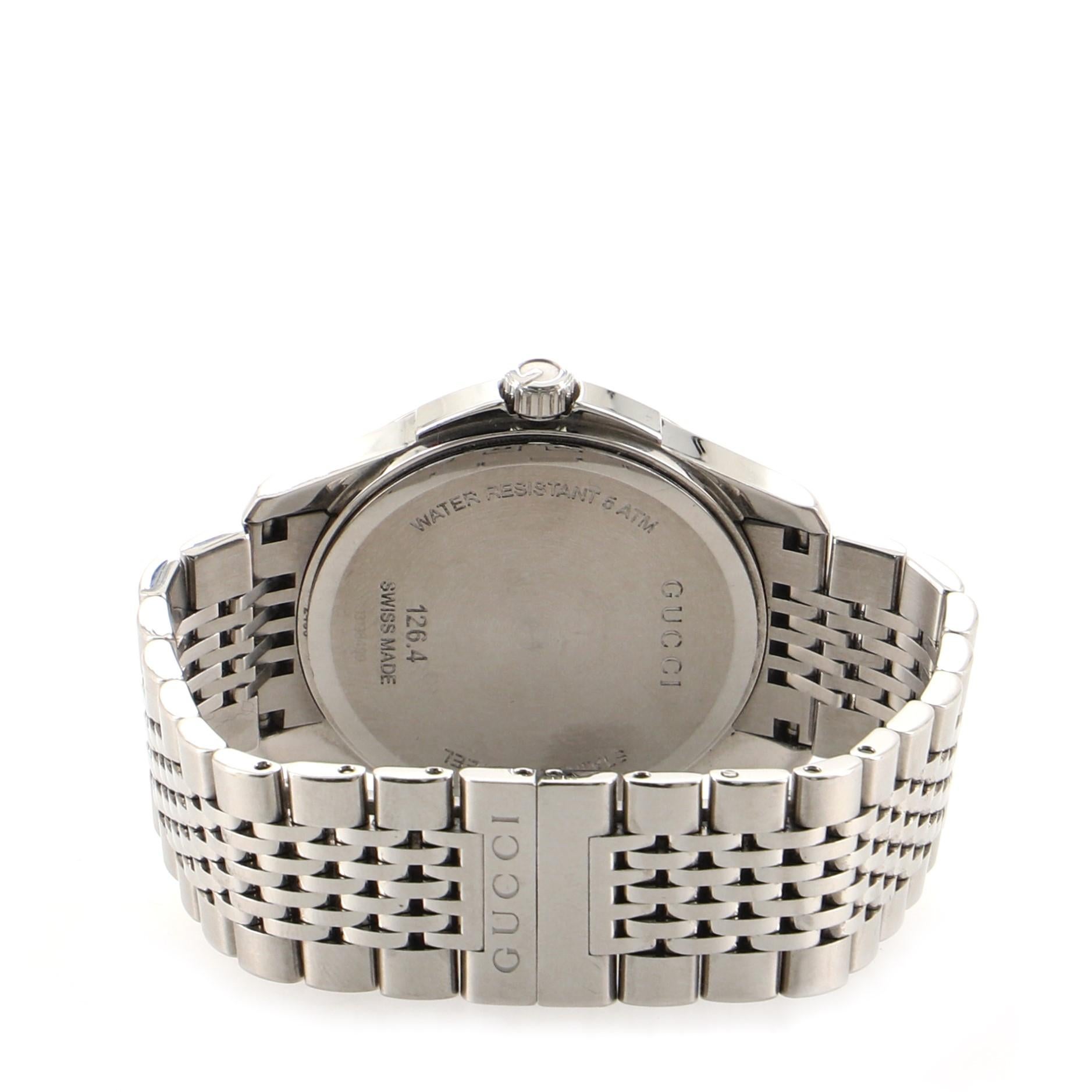 Women's or Men's Gucci G-Timeless Diamante Date Quartz Watch Stainless Steel 38