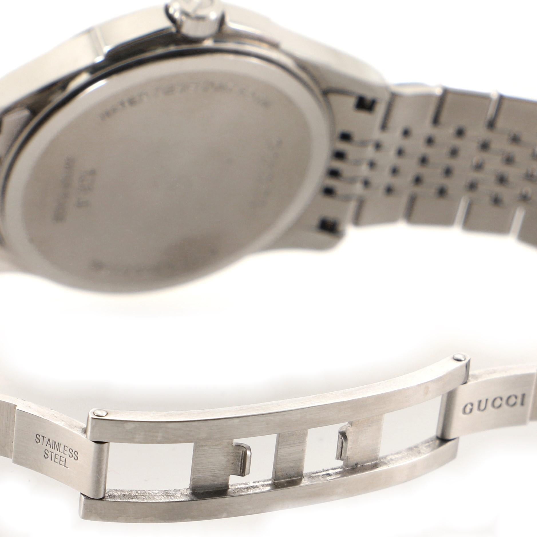 Gucci G-Timeless Diamante Date Quartz Watch Stainless Steel 38 2