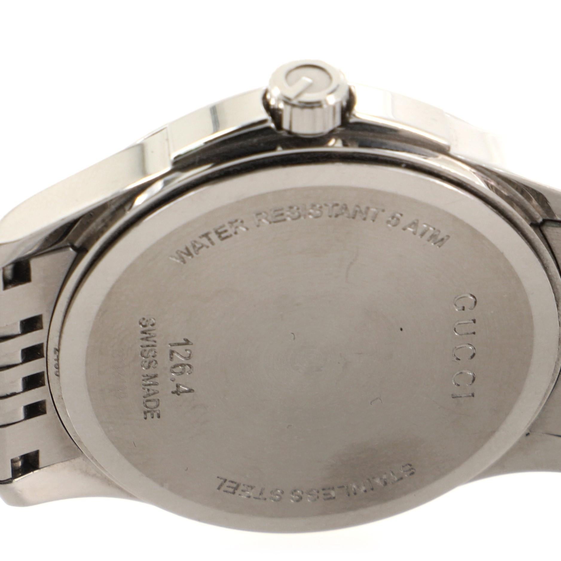 Gucci G-Timeless Diamante Date Quartz Watch Stainless Steel 38 3