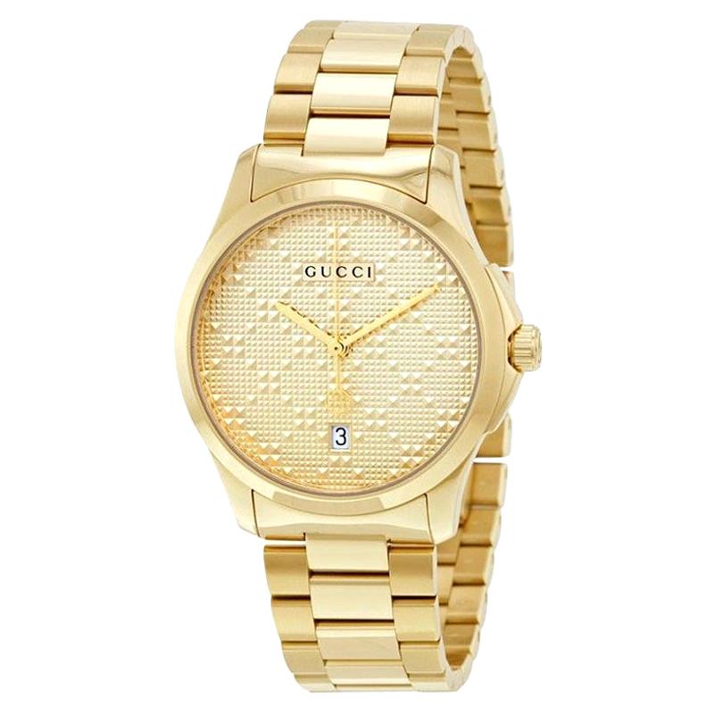 Gucci G-Timeless Gold-Tone Stainless Steel Watch YA126461A For Sale at  1stDibs | men's gold gucci watch, gucci men's watch gold, gold mens gucci  watch