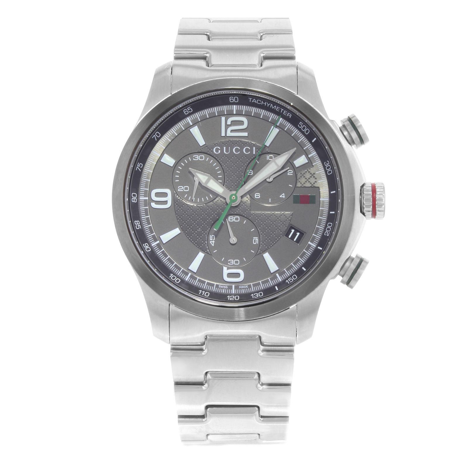 Gucci G-Timeless Grey Dial Stainless Steel Quartz Men's Watch YA126238