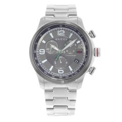 Gucci G-Timeless Cadran Gris Acier inoxydable Montre Homme Quartz YA126238