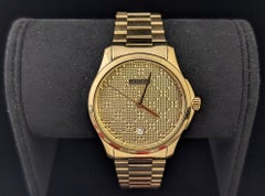 Gucci G Timeless mens gold plated PVD wristwatch