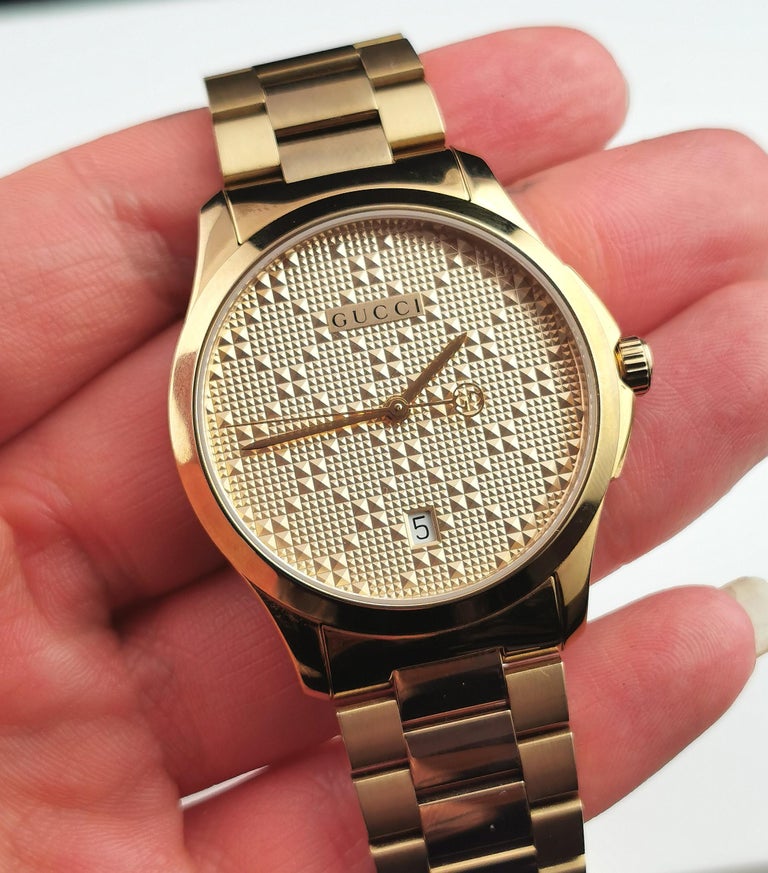 G Timeless Gucci Uhren Herren Gold Gucci G-Timelees 18kt Gold