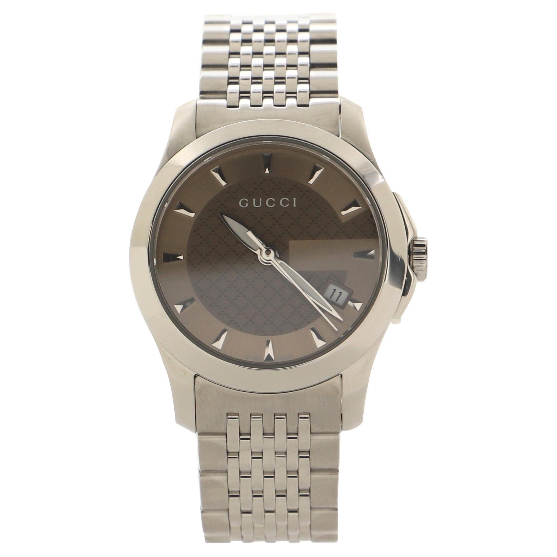 Gucci G-Timeless Quartz Watch Stainless Steel