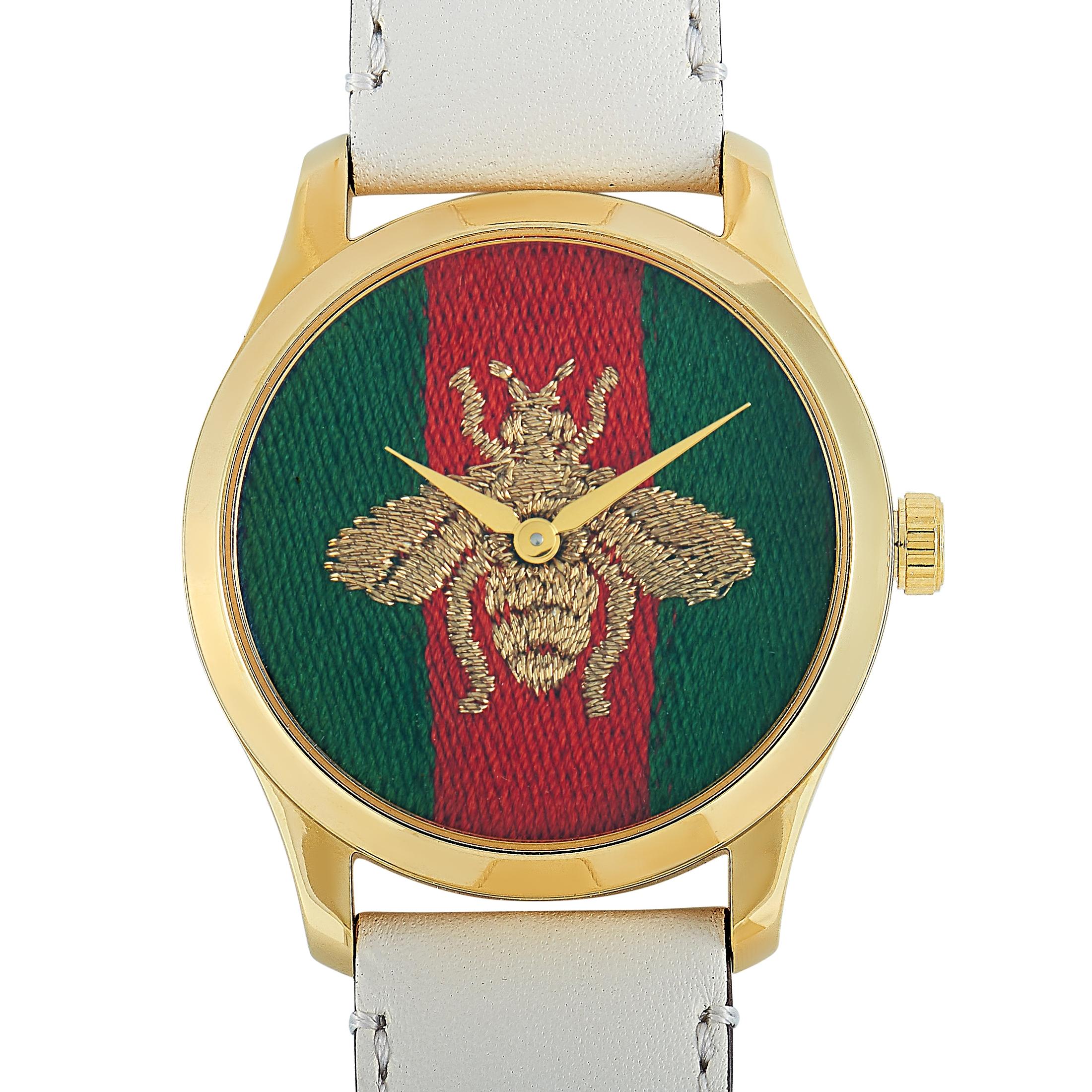 Women's Gucci G-Timeless Red and Green Bee Dial Watch YA1264128
