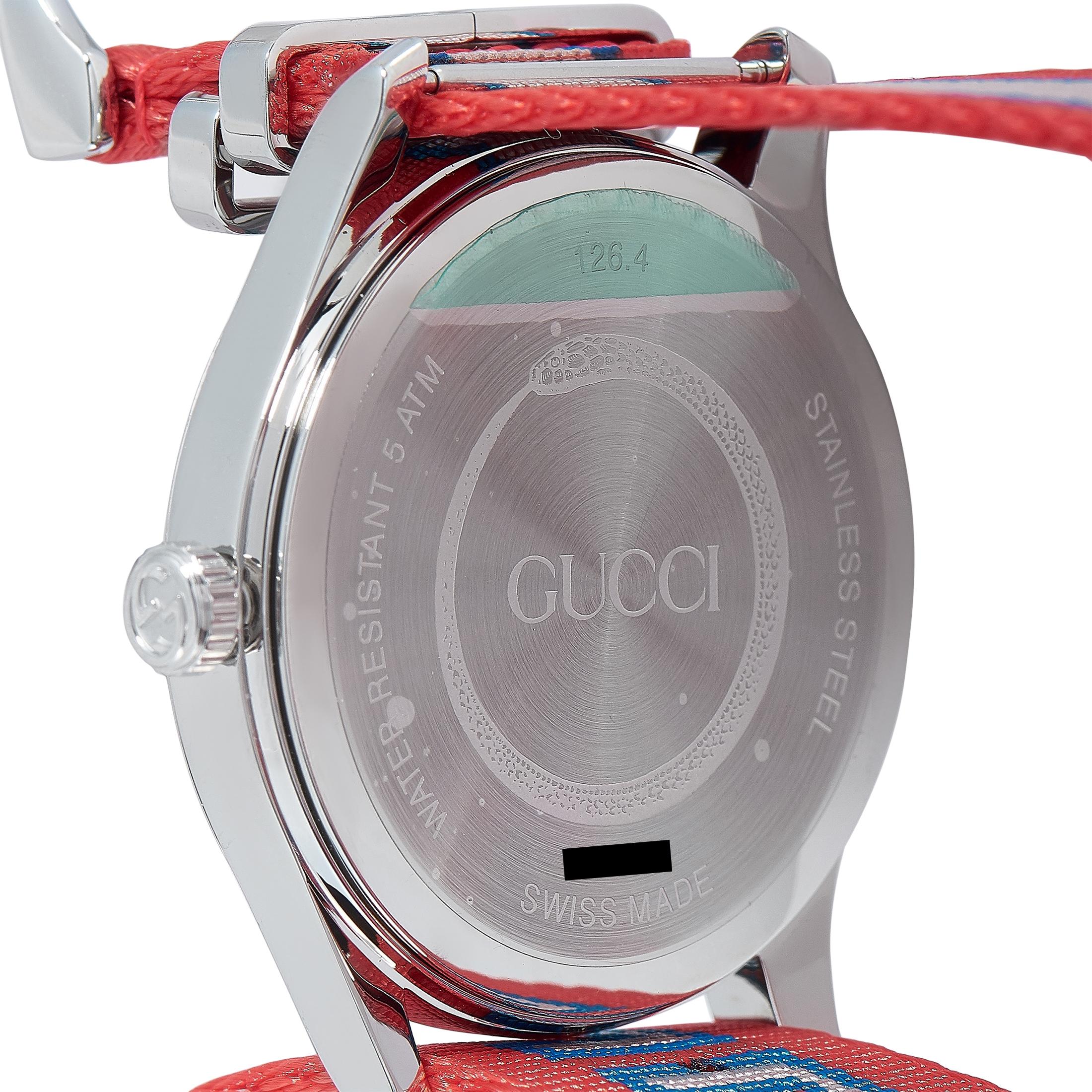 Gucci G-Timeless Red and Pink Watch YA1264070 In New Condition In Southampton, PA