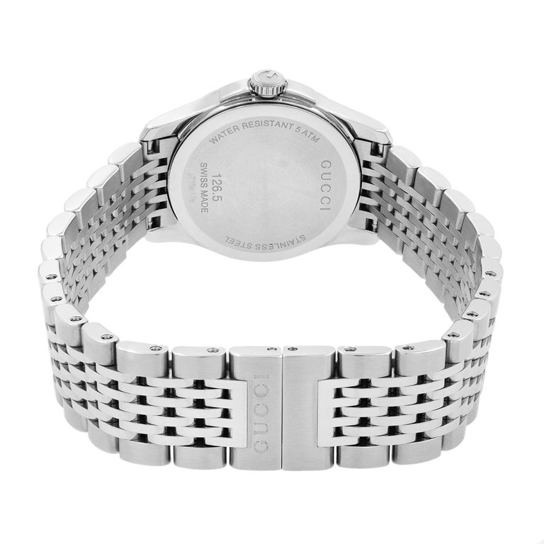 Gucci G Timeless Silver Dial Silver Steel Strap Watch For Women - YA126501