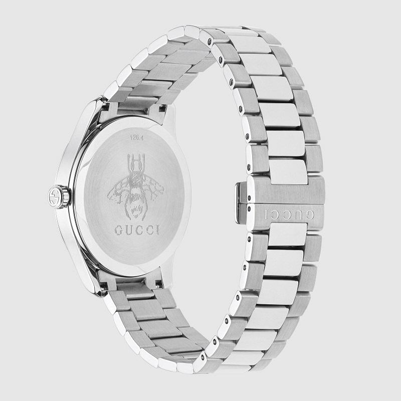 Steel case, silver dial with colored snake motif, steel bracelet
ETA quartz movement
Case Size 38 mm
Crystal Scratch Resistant Sapphire
Water resistance: 5 ATM (160 feet/50 meters)
Wrist size adjustable from 175mm to 217mm
YA1264076