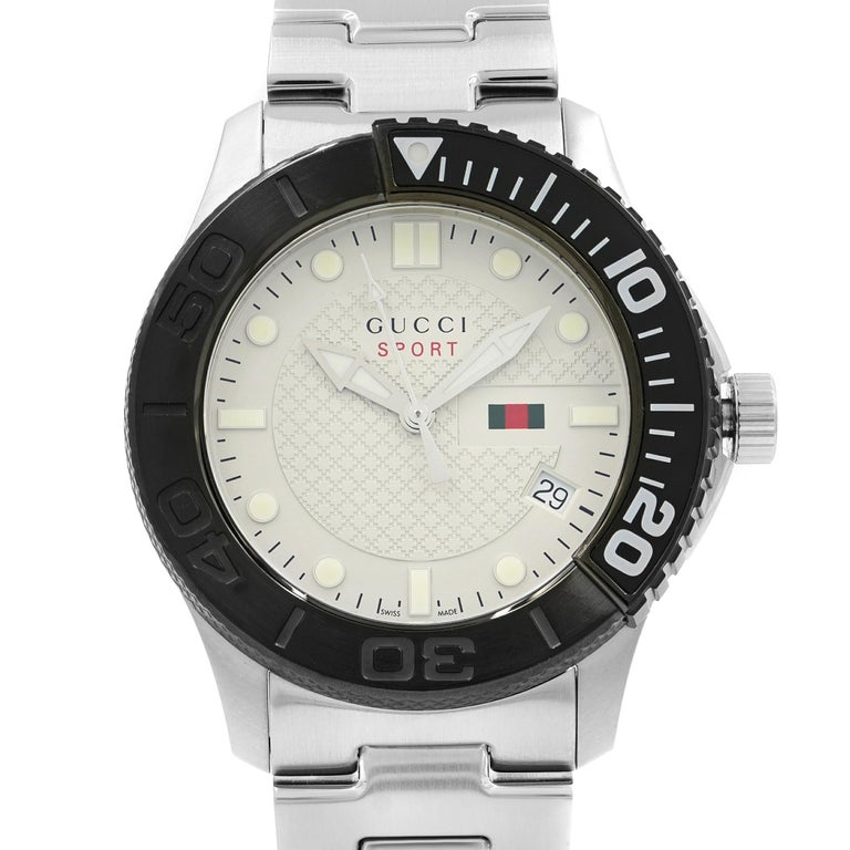 Gucci G Timeless Blue Dial Silver Steel Strap Watch For Men - YA126440