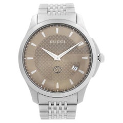 Gucci G-Timeless Stainless Steel Bronze Dial Quartz Mens Watch YA126349