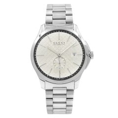 Gucci G-Timeless Steel Silver Checkered Dial Automatic Men’s Watch YA126320