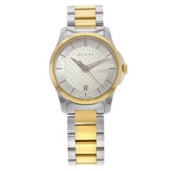 Used Gucci G-Timeless YA126531 Two-Tone Ion Plated Steel Quartz Ladies Watch