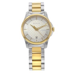 Used Gucci G-Timeless YA126531 Two-Tone Ion-Plated Steel Quartz Ladies Watch