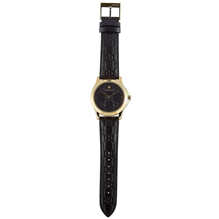 Gucci G-Timeless Yellow Gold-Tone Watch YA1264035 at 1stDibs