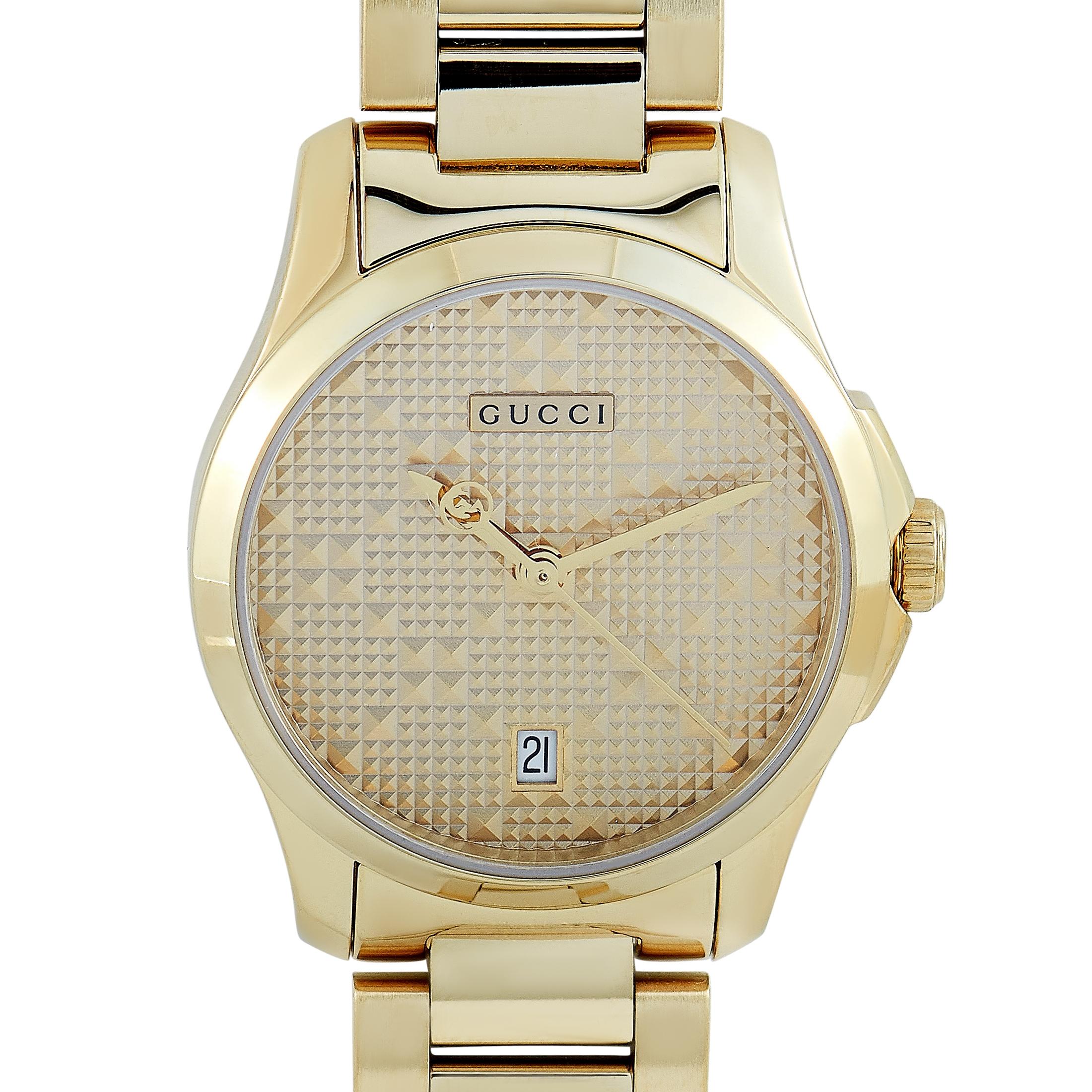 Gucci G-Timeless Yellow Gold-Tone Watch YA126553 at 1stDibs