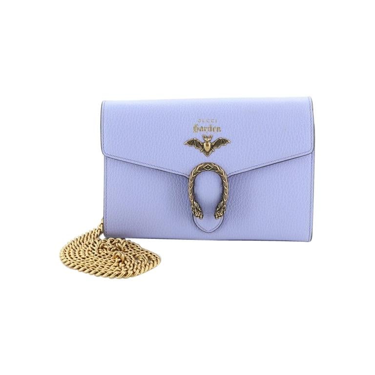 Gucci Garden Dionysus Chain Wallet Embellished Leather For Sale at 1stdibs