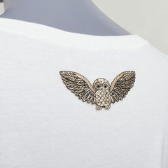 GUCCI Garden off white double logo print embroidered back tshirt XS