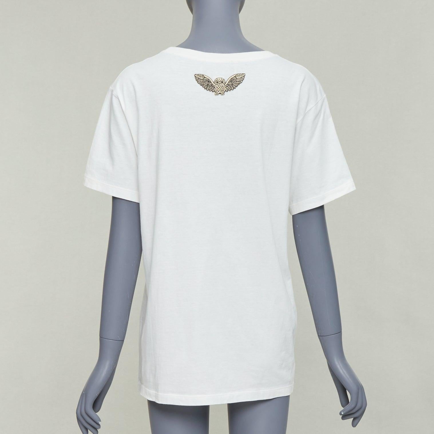 Donna Gucci Garden bianco sporco con doppio logo ricamato sulla schiena XS in vendita