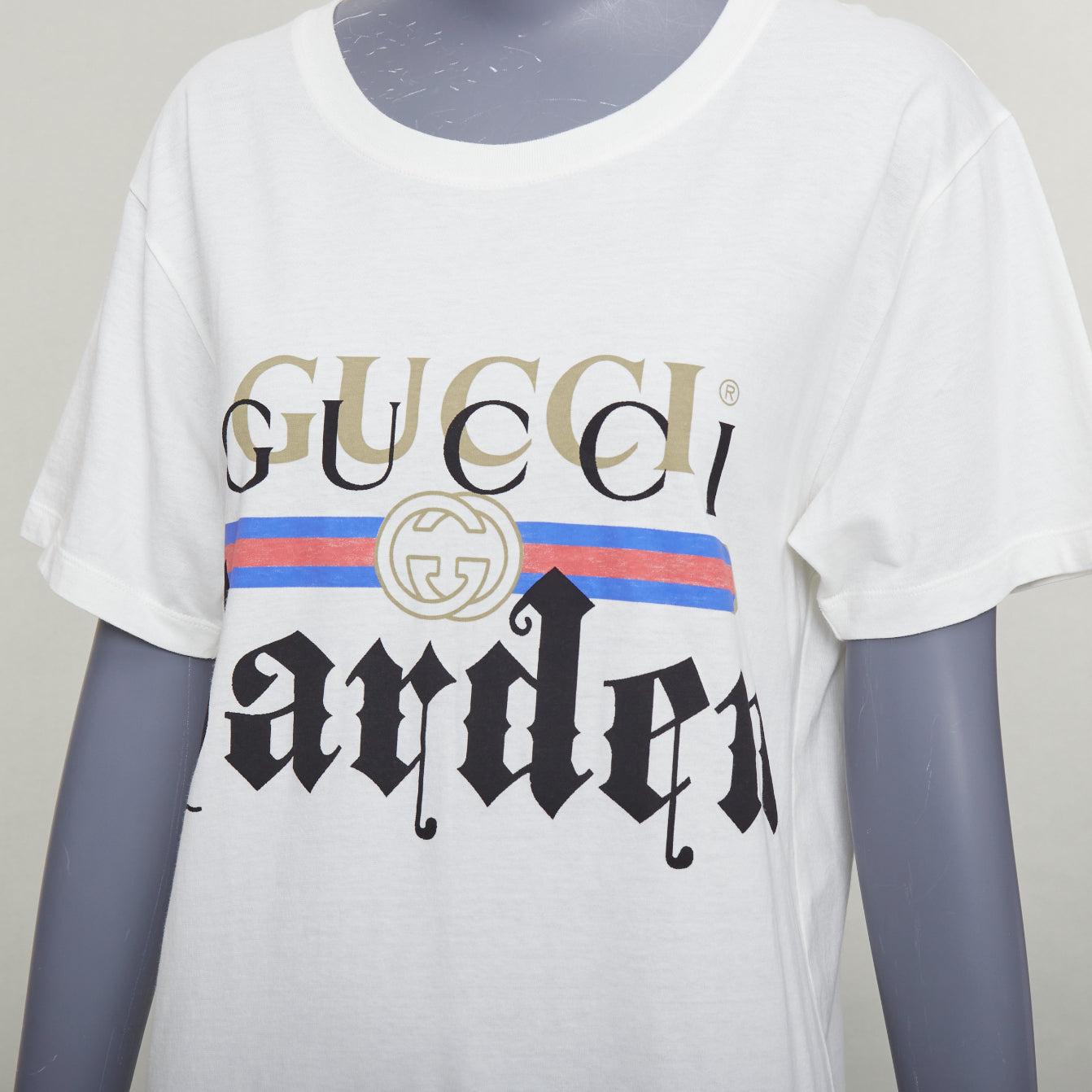 Gucci Garden bianco sporco con doppio logo ricamato sulla schiena XS in vendita 2