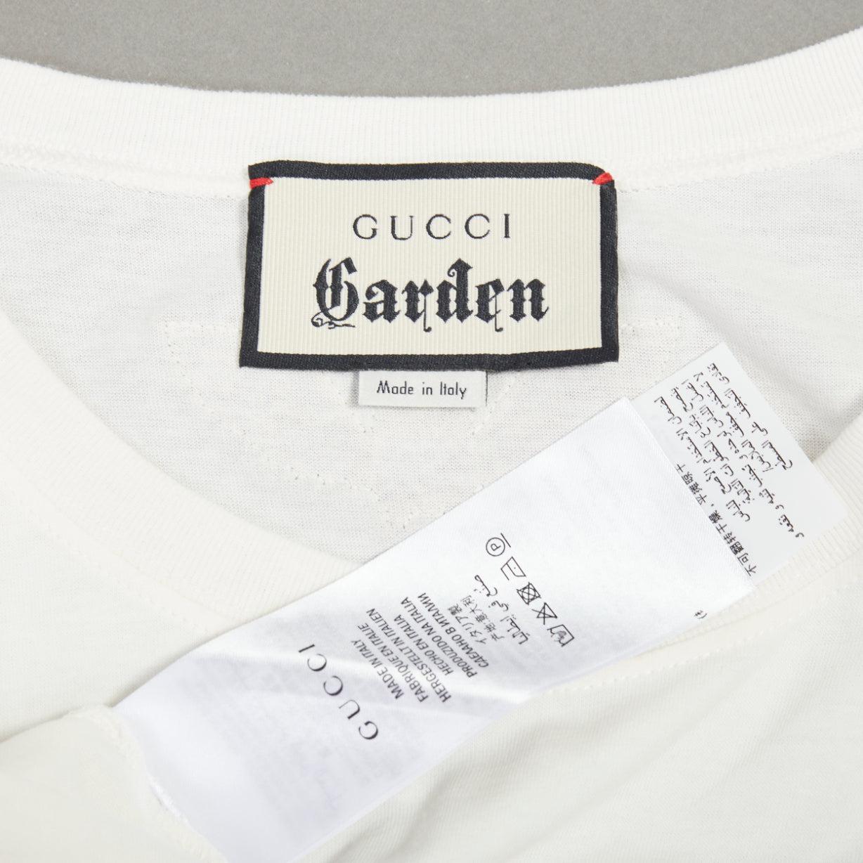 Gucci Garden bianco sporco con doppio logo ricamato sulla schiena XS in vendita 3