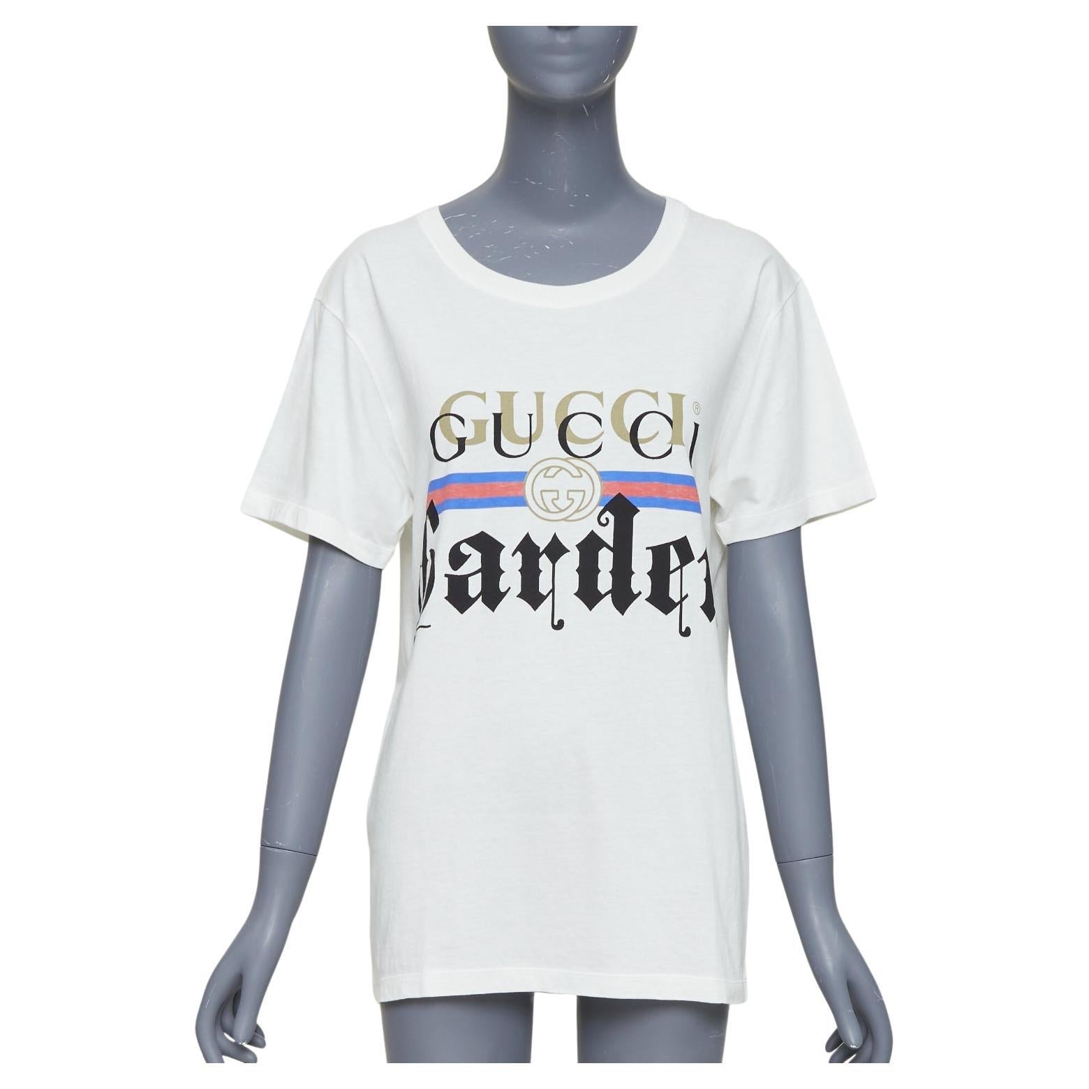 Gucci Garden bianco sporco con doppio logo ricamato sulla schiena XS in vendita