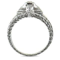 Gucci Garden Silver and Cubic Zirconia Feline Motif Ring