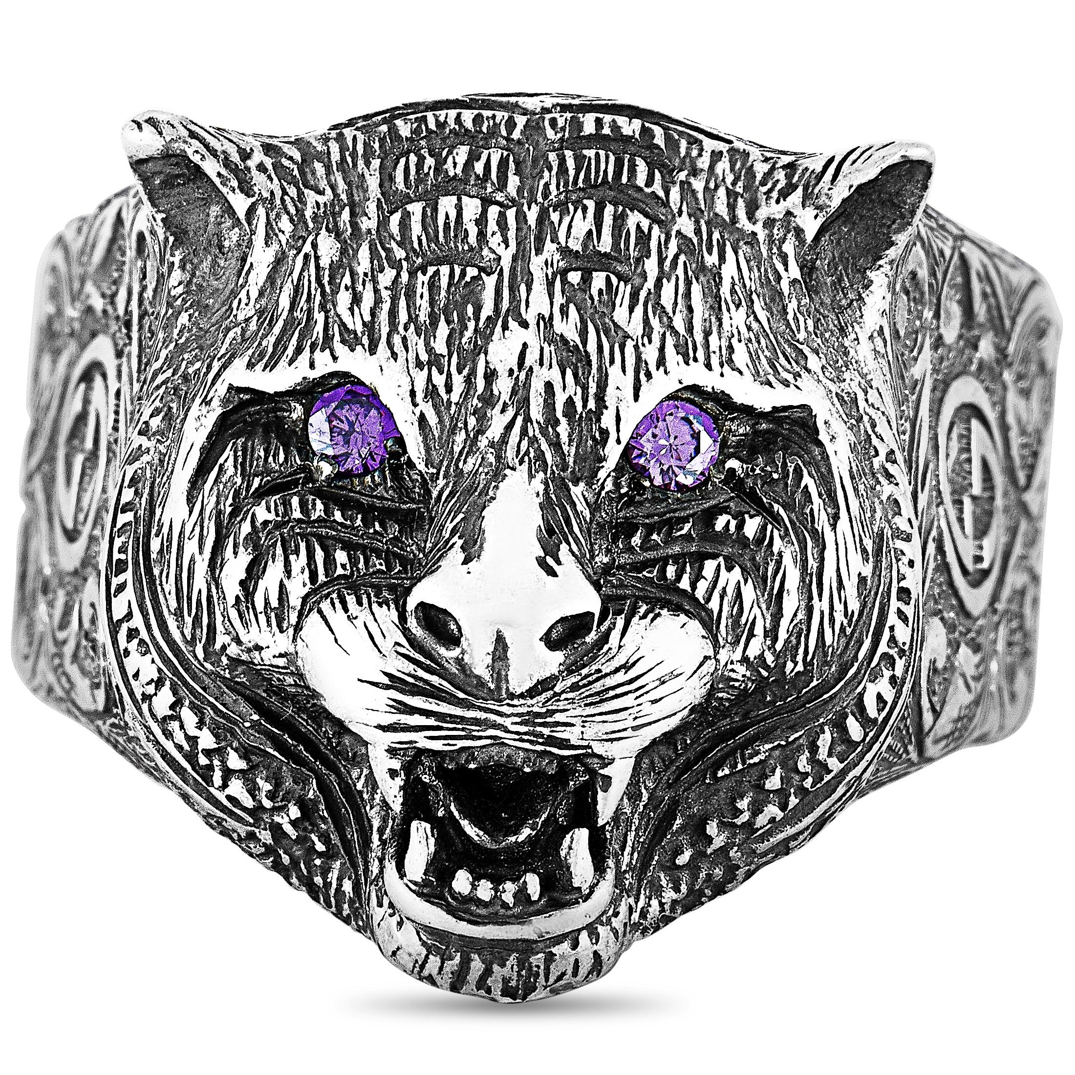 feline gucci ring