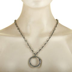 Gucci Garden Silver Snake Motif Pendant Necklace