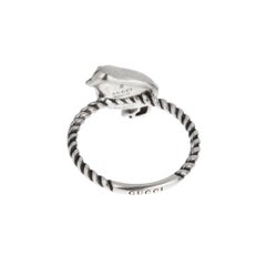 Gucci Garden Sterling Silver Chick Band Ring Size 7 1/2
