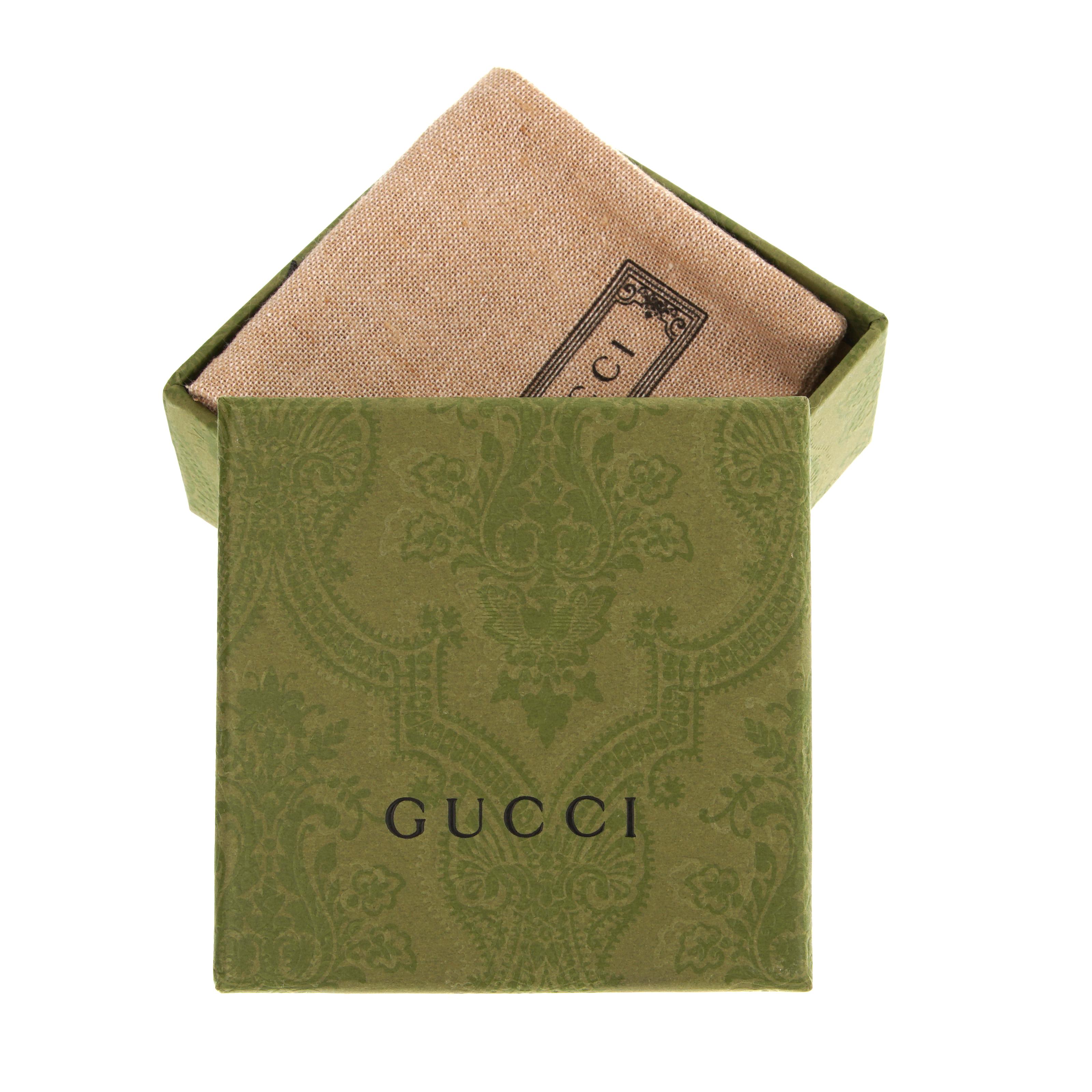 da uomo o donna Anello Gucci Garden in argento Sterling Chick Band Taglia 8 1/2 in vendita