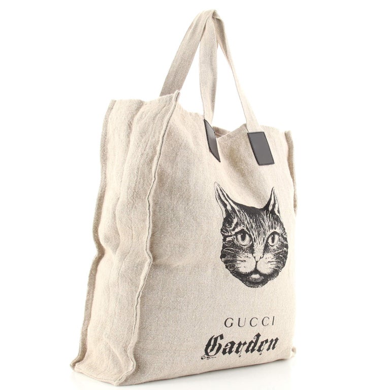 Gucci Garden Tote Printed Linen at 1stDibs | gucci garden tote bag, gucci  garden bag, gucci cat tote