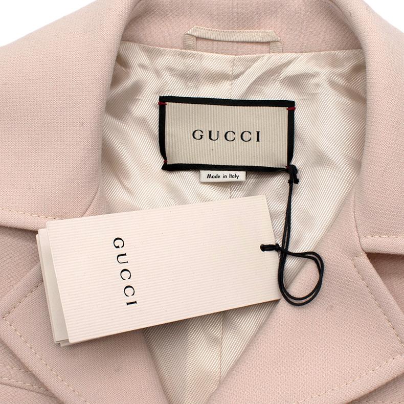 gucci double g belted coat