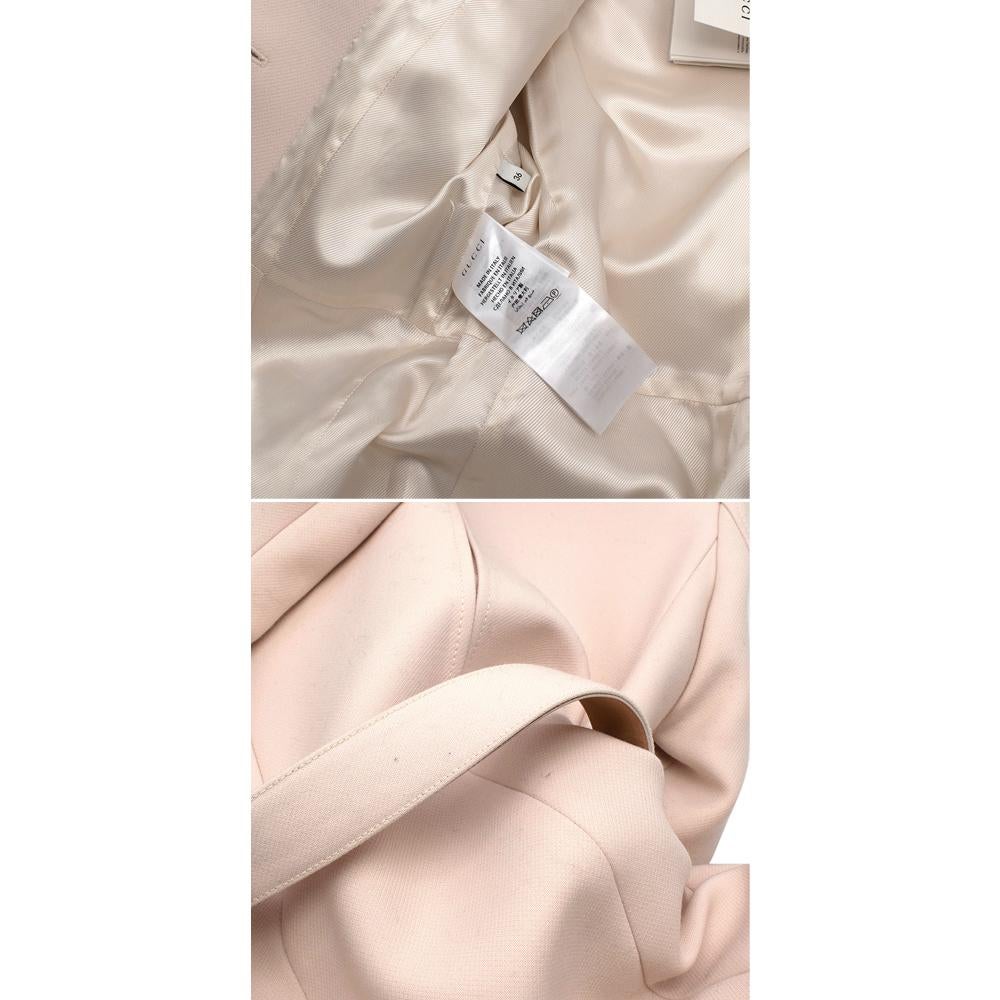 Gucci Gardenia GG-belt wool coat - US Size 4 1