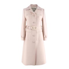 Gucci Gardenia GG-belt wool coat - US Size 4