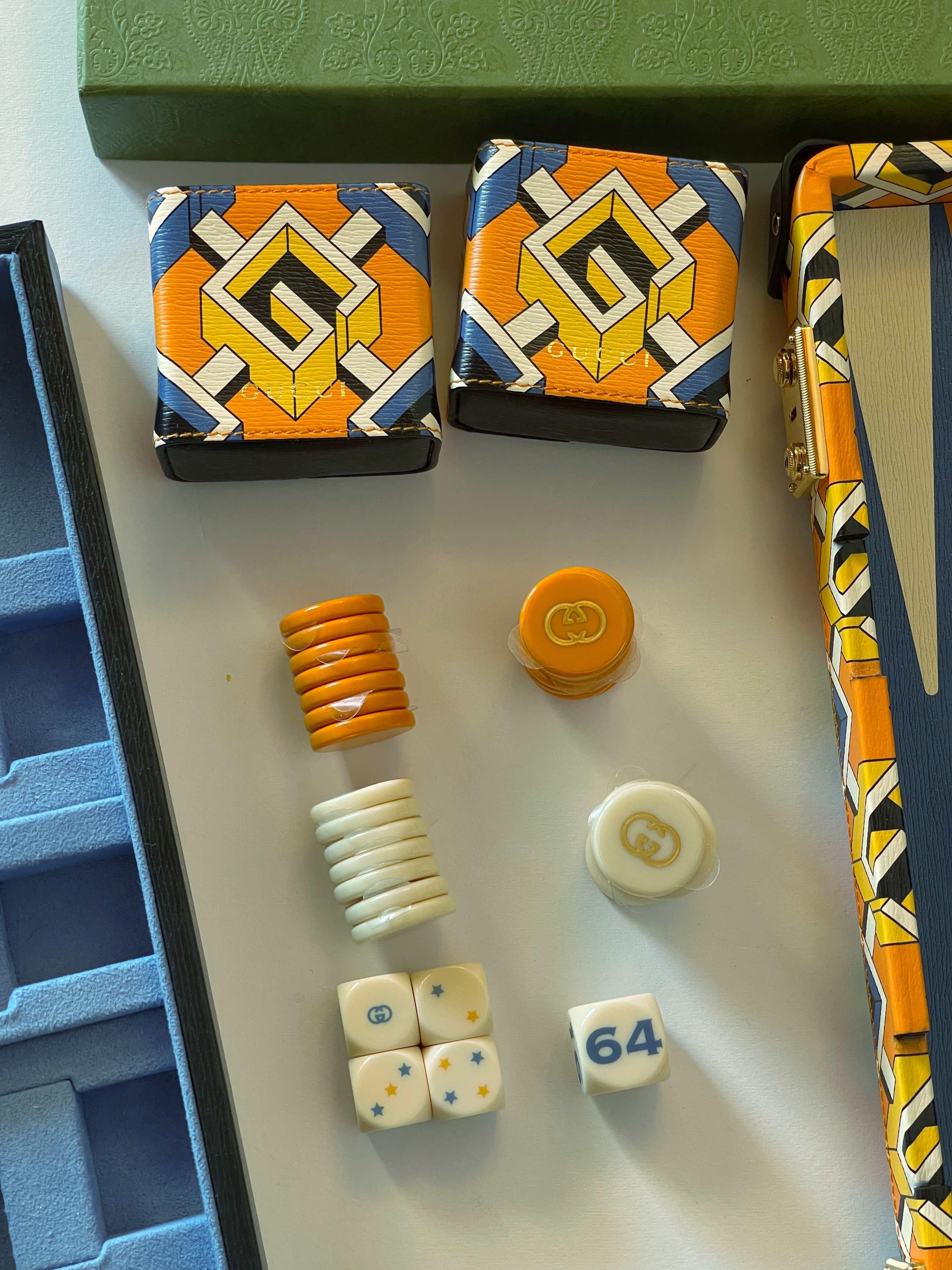 Gucci Valigetta Geometrica G Set da gioco Backgammon in vendita 3