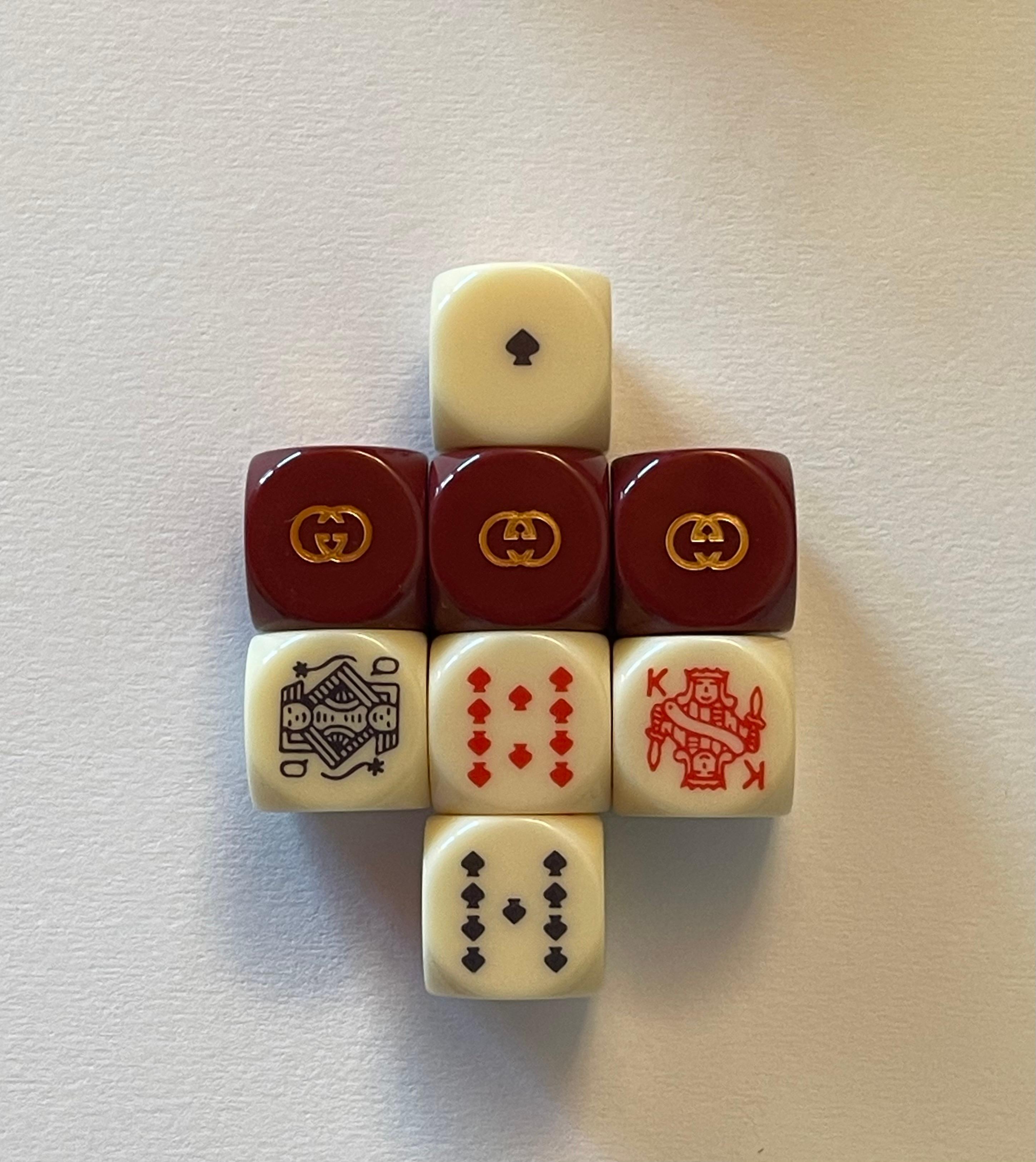 GUCCI Geometrische G Aktentasche Poker Kartenspiel Set im Angebot 5