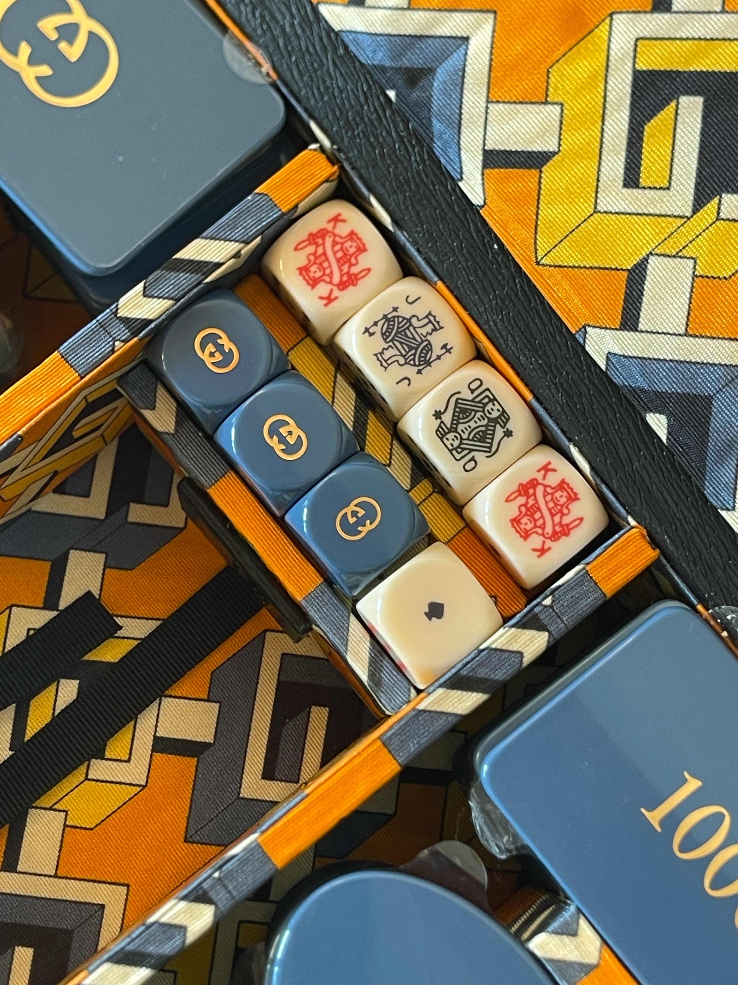 GUCCI Geometric G Briefcase Poker Card Game Set For Sale 1