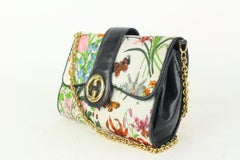 Gucci GG 1984 Logo Flora Chain Flap Bag Floral Flower 92gk80