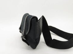 Gucci Gg Belt Pouch Waist Pack 867065 Black Coated Canvas Cross Body Bag