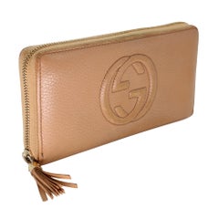 Gucci GG Big Logo Leather Zip Around Long Tassel Wallet GG-W1017P-A004